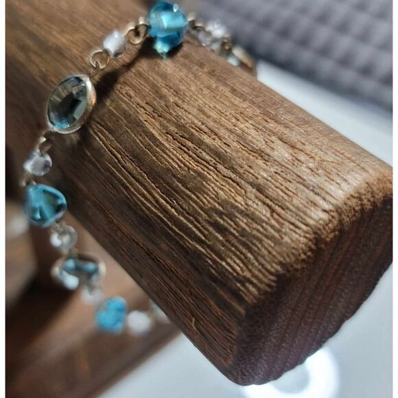 Madison and MAX Bracelet and Earrings Set Blues Silver 90s‎ Vintage - Picture 9 of 16